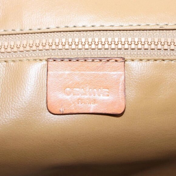 CELINE Macadam Canvas Shoulder Bag PVC Beige - Picture 13 of 16